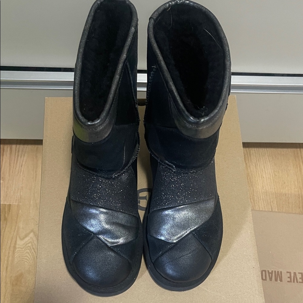 UGG Black and Silver Kids Boots